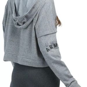 Under Armour Cropped Rival Half Zip Large